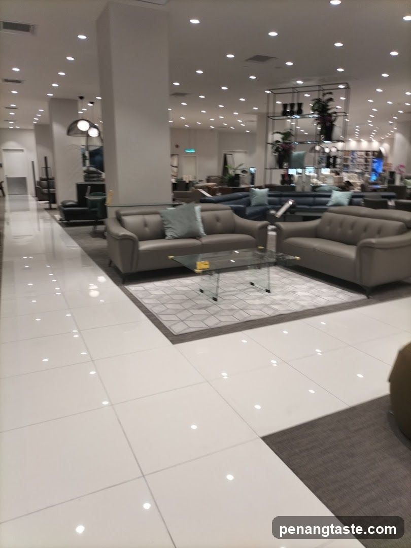 Interior of a furniture showroom