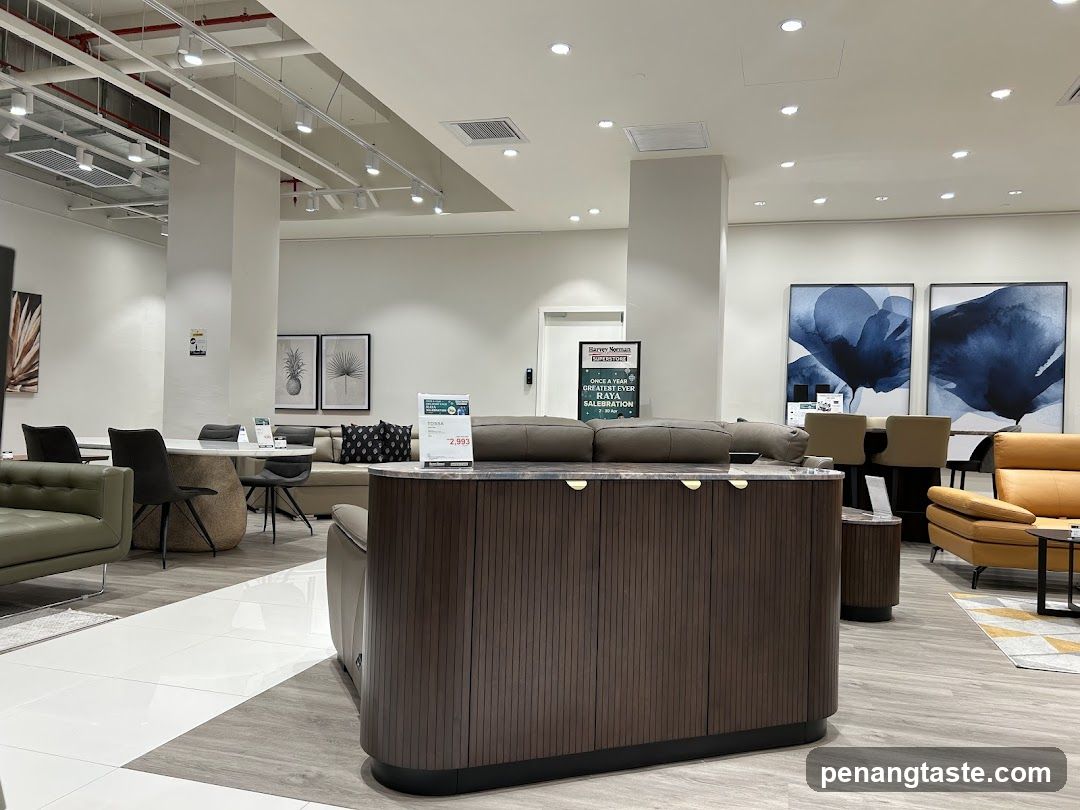 Interior of furniture showroom