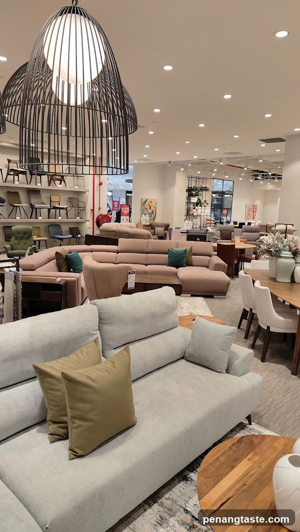 Interior of furniture showroom