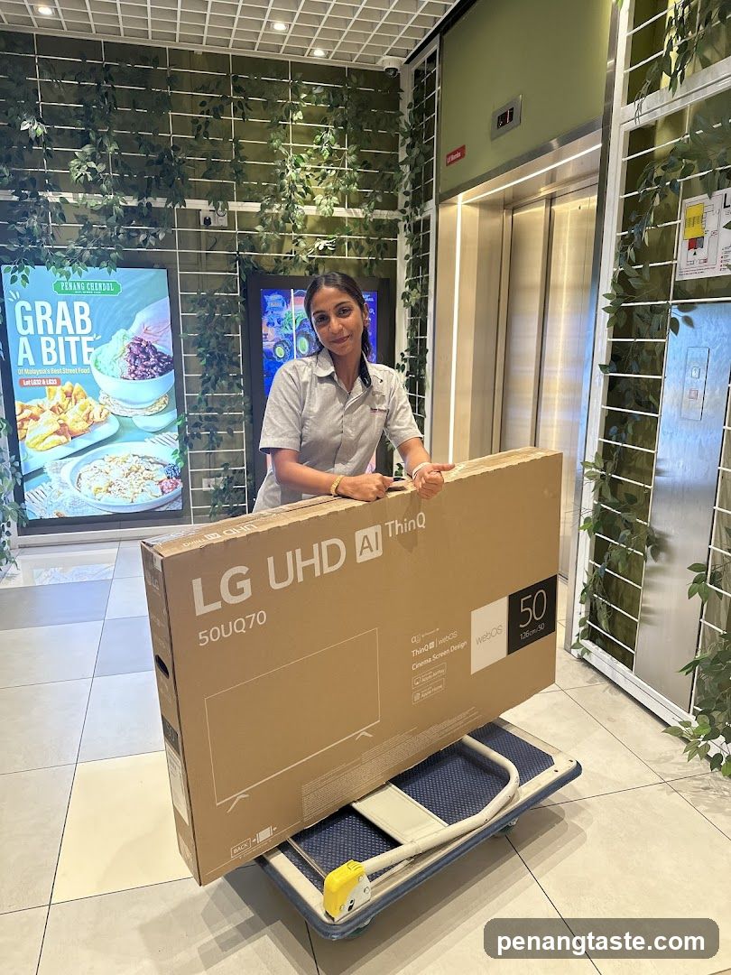 Staff with LG TV Box