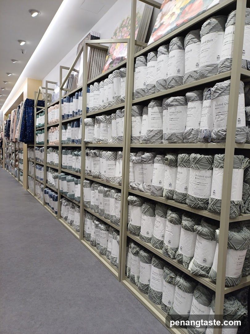 Interior of textile store