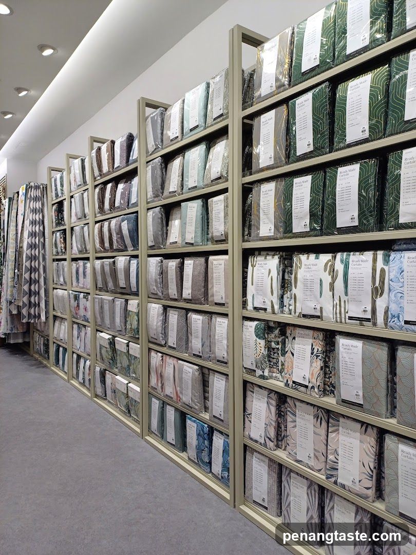 Interior of textile store