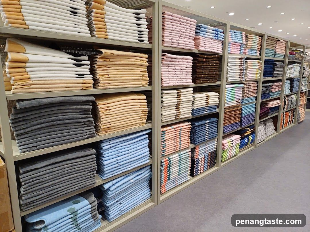 Towel Display in Retail Store