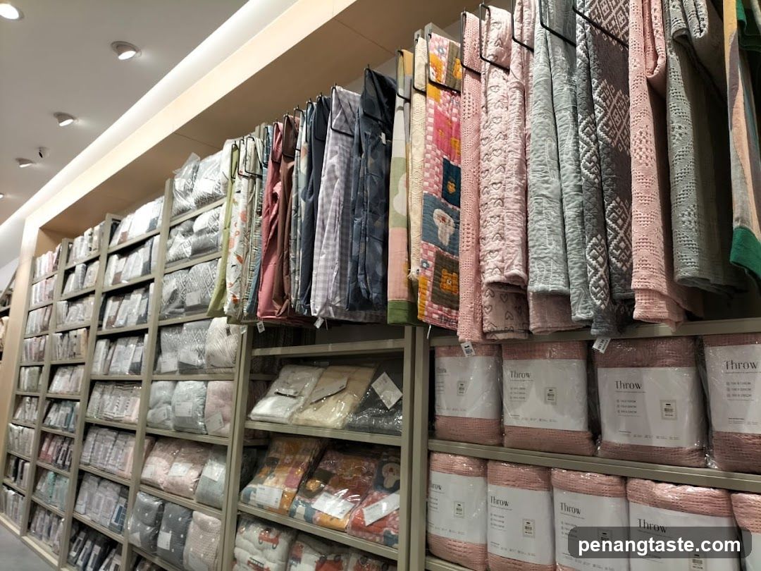 Interior of textile store