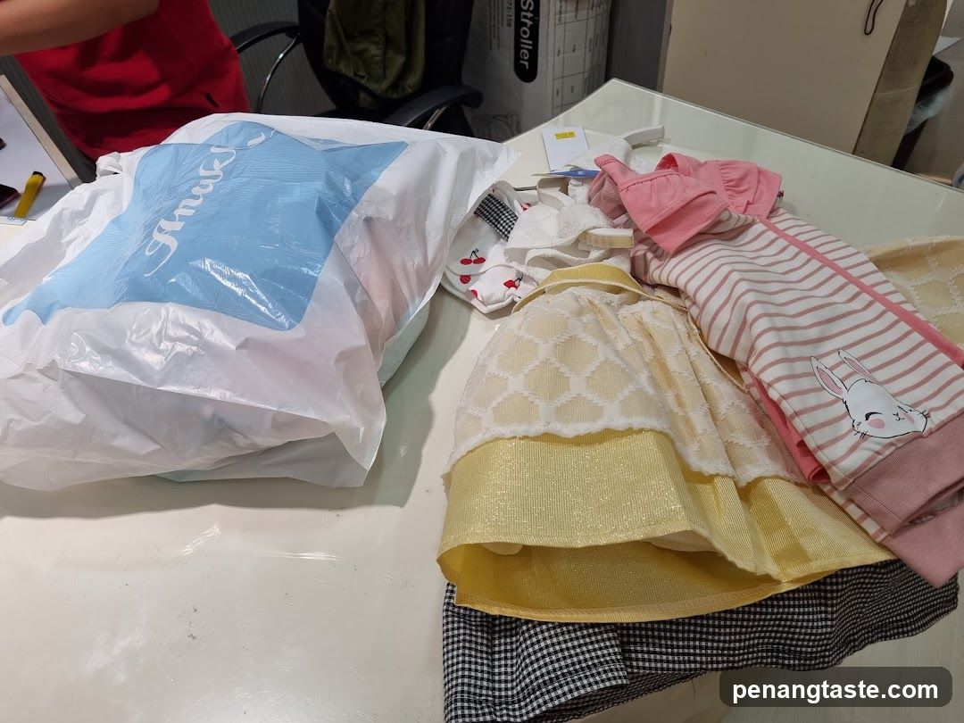 Clothing Items on Table
