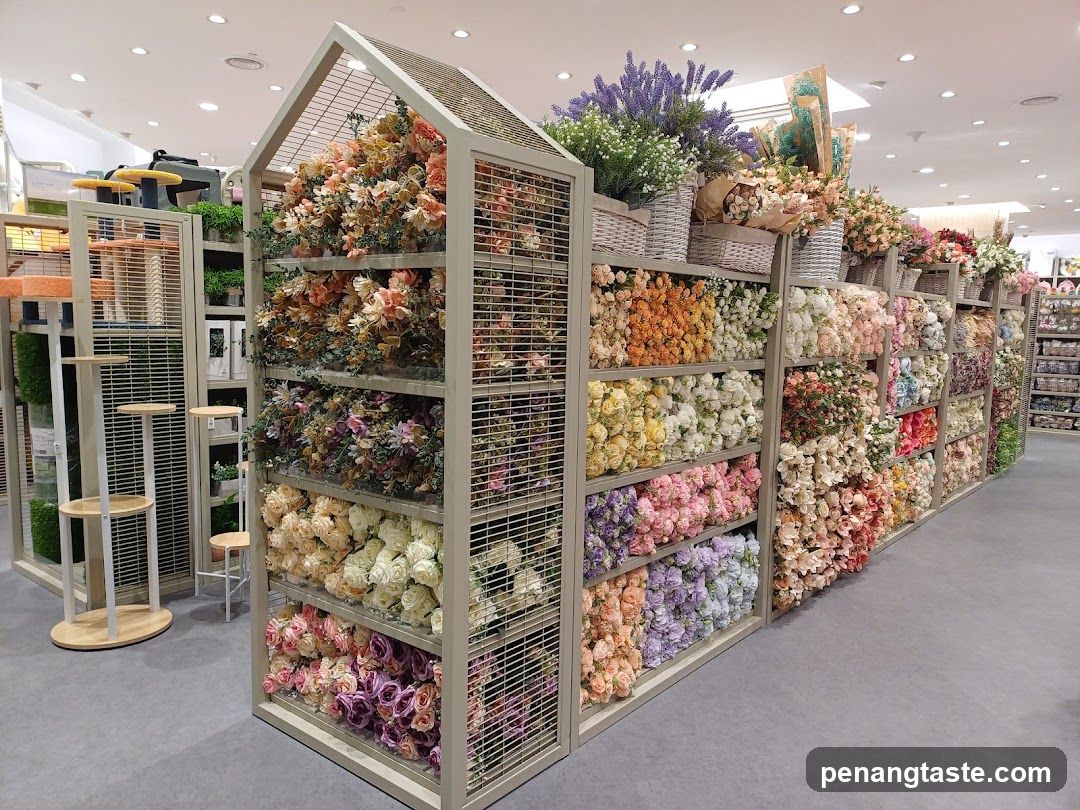 Floral Display in Retail Store