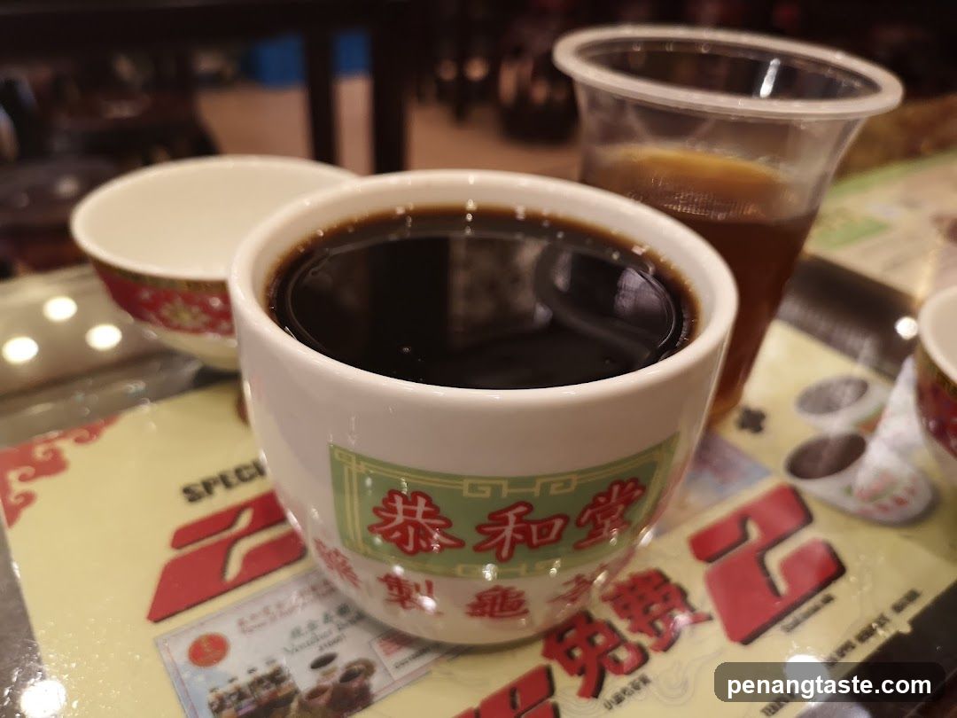 Tabletop with beverages and printed material