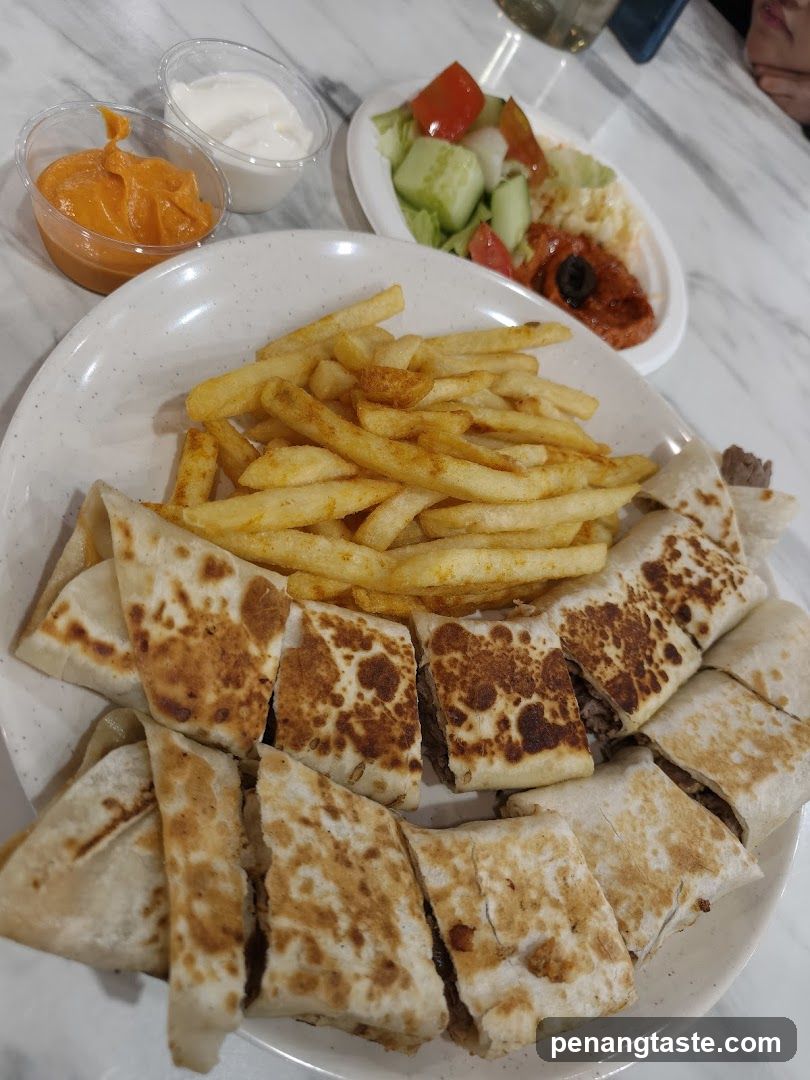Shawarma Platter with Fries and Salad