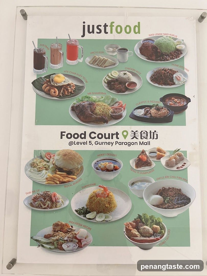Justfood Menu