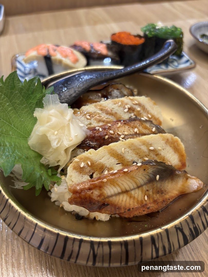 Unagi Donburi with Sushi
