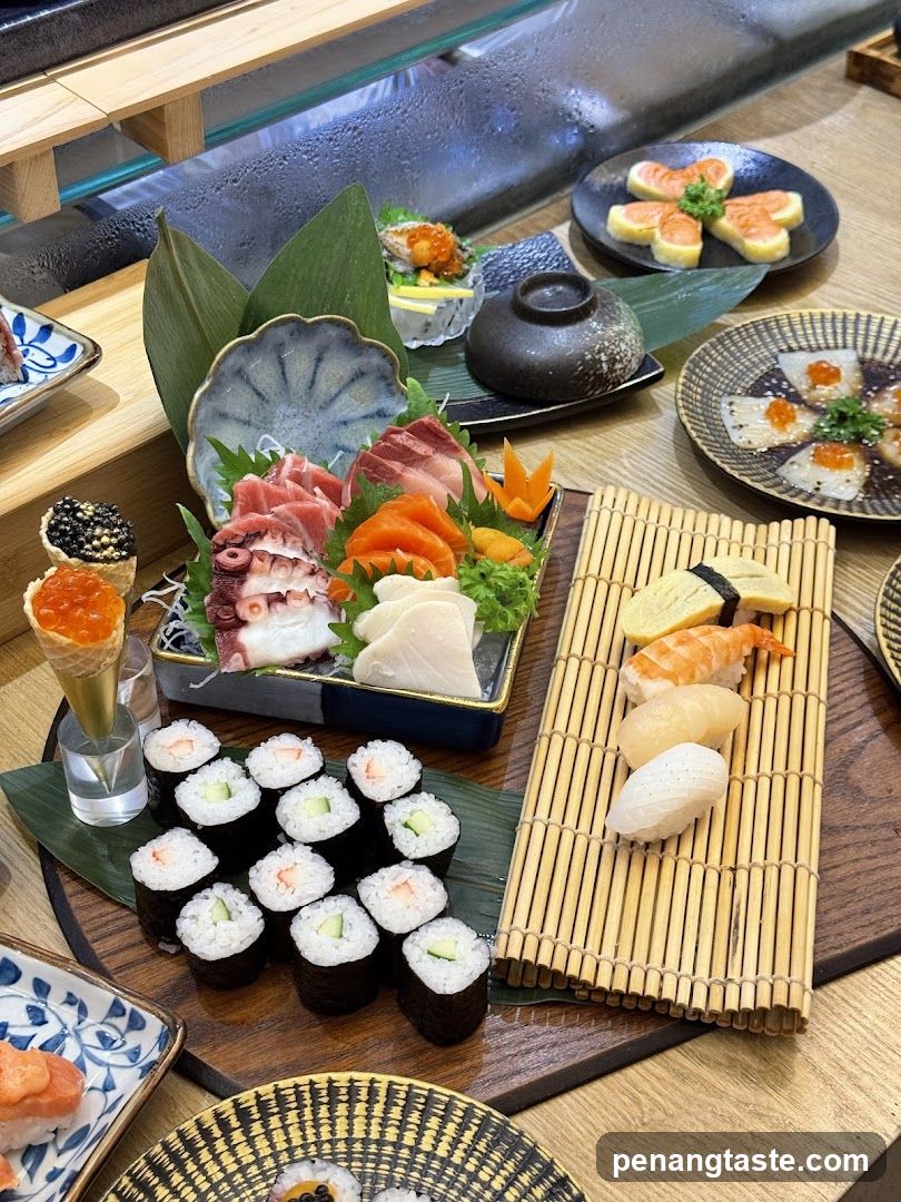 Assortment of Sushi and Sashimi