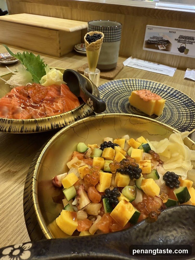 Chirashi Bowl and Sashimi