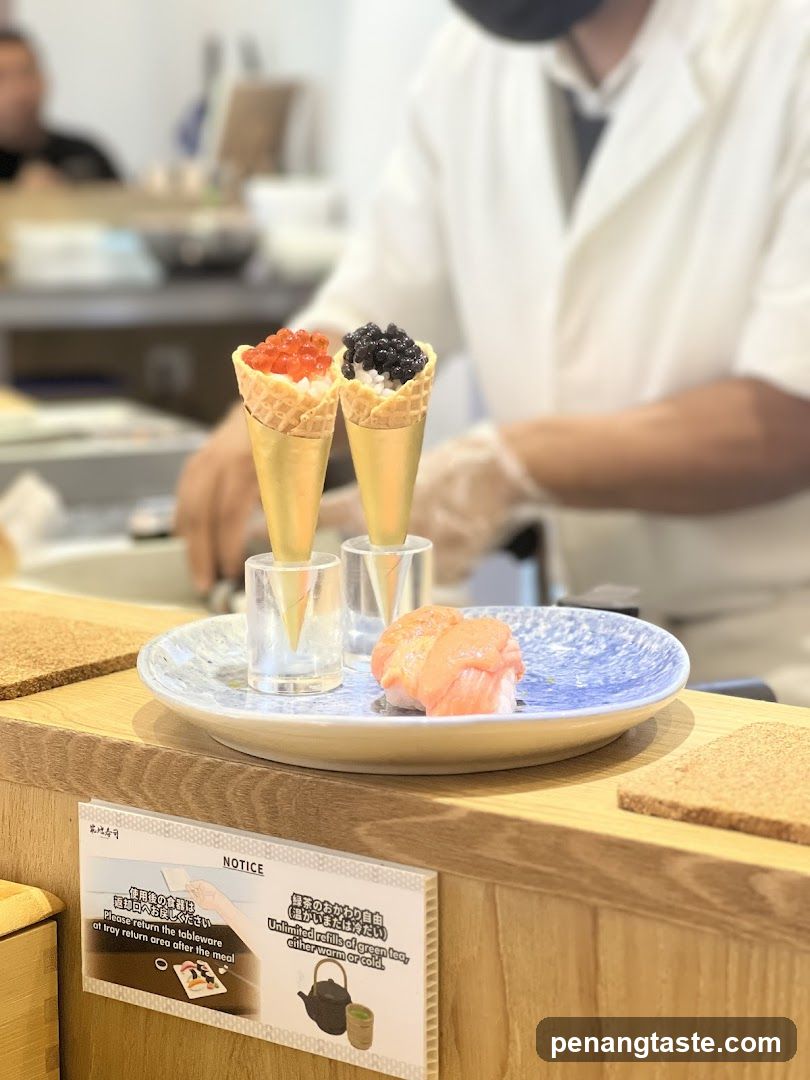 Sushi Cones and Salmon Nigiri
