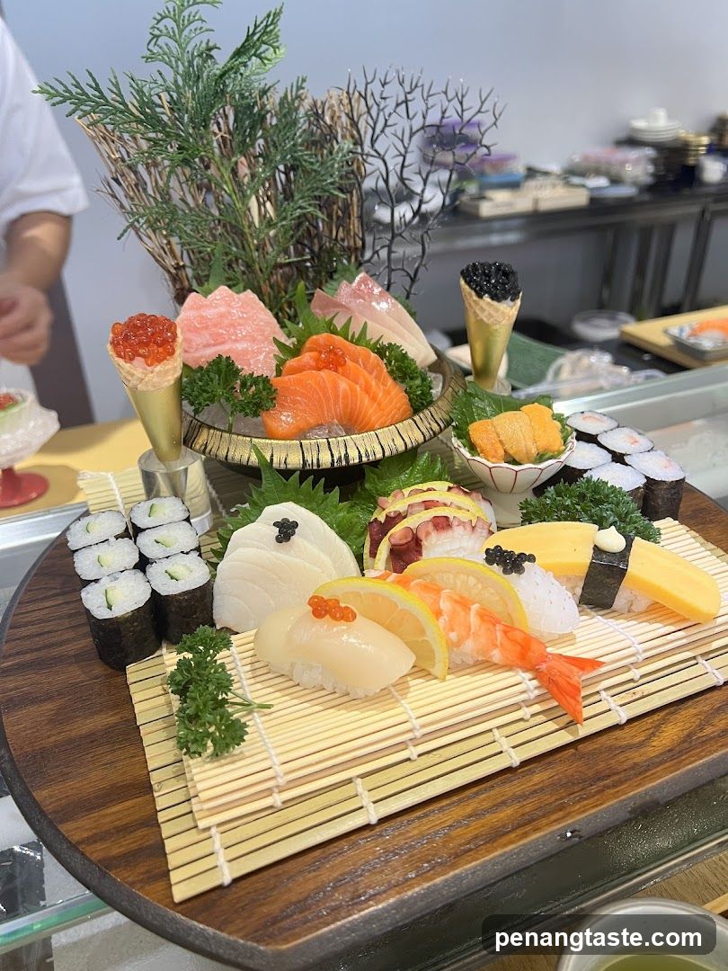Assortment of Sushi and Sashimi