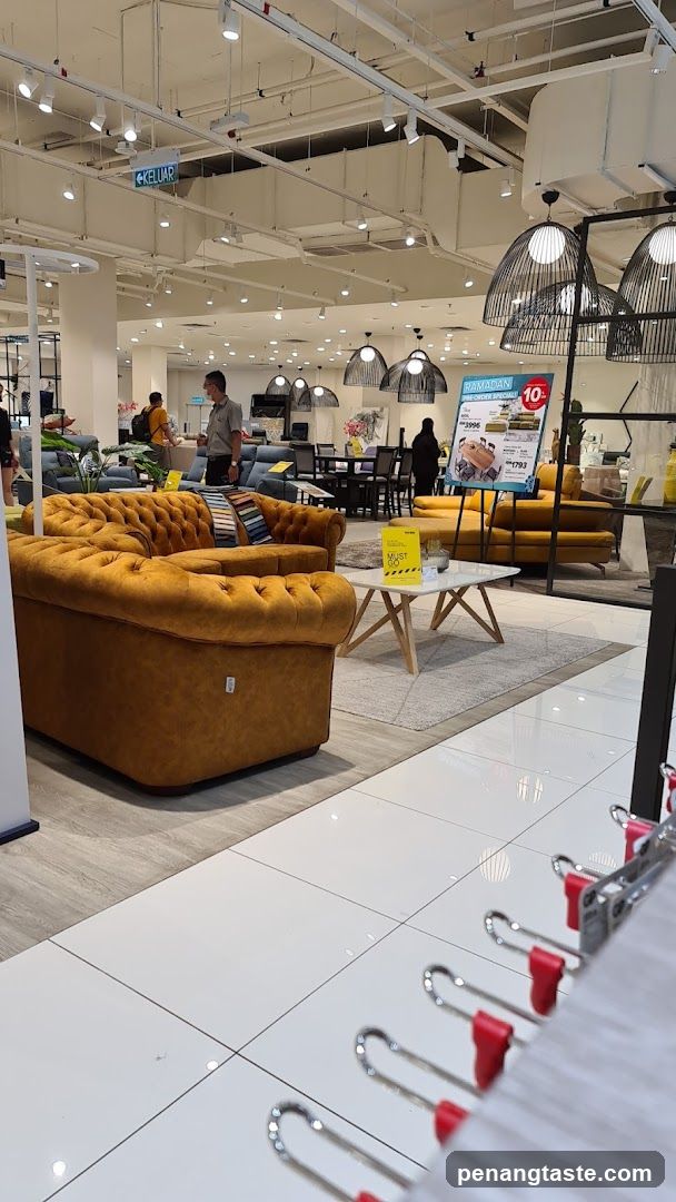 Interior of furniture showroom
