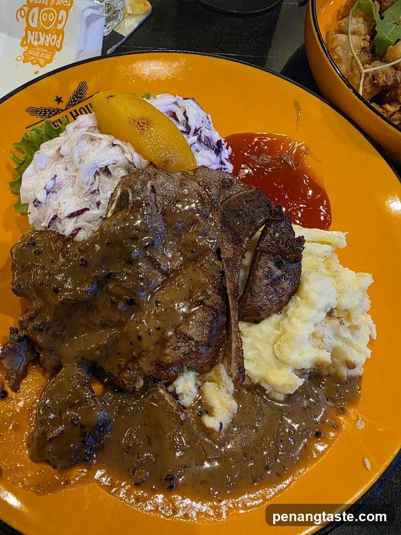 Food Plate on Orange Plate