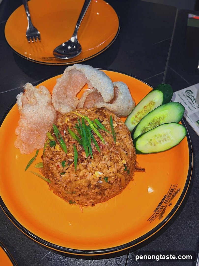 Food Plate on Orange Dish