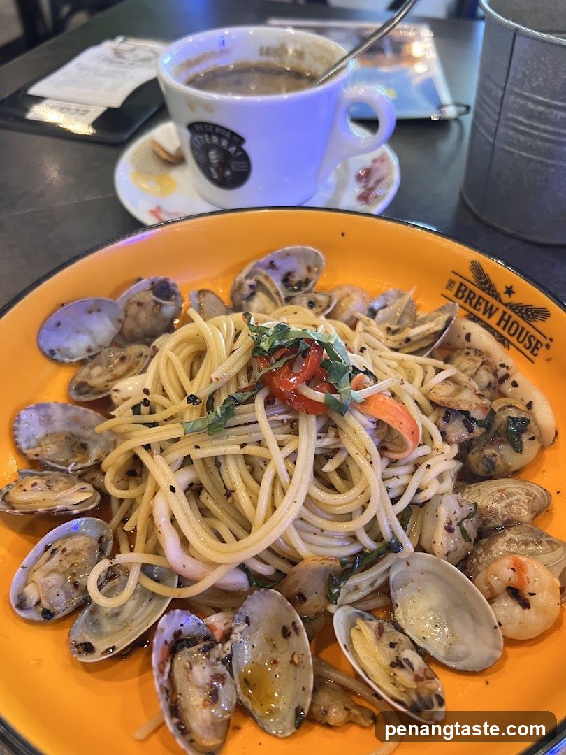 Dinner Plate and Coffee at Brew House