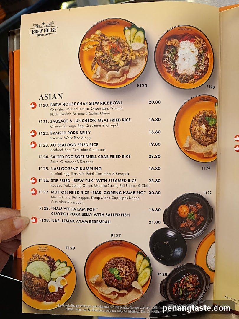 Brew House Asian Menu Page