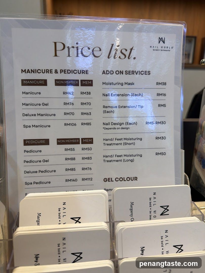 Nail World Price List