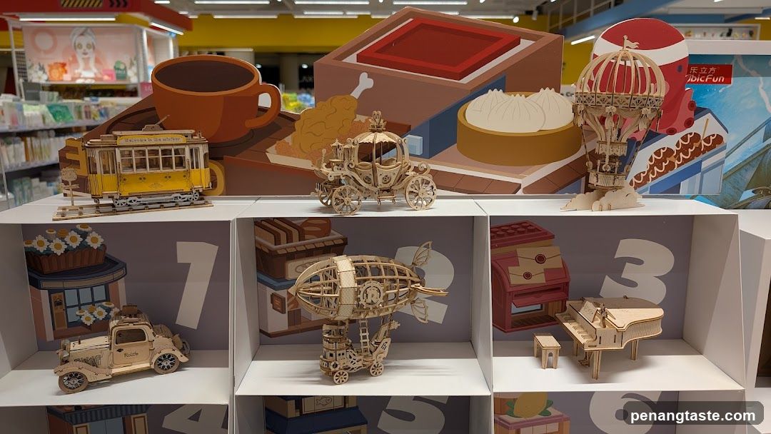 Store Display of Wooden Models