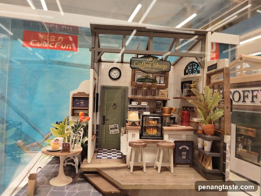 Miniature Coffee Shop Display