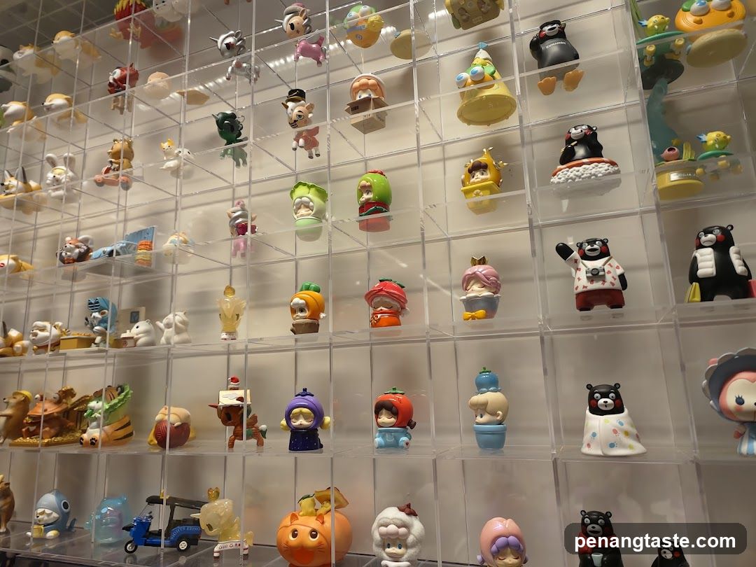 Display of collectible figurines