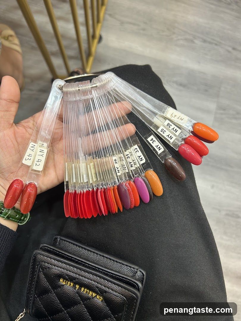 Nail polish swatch display