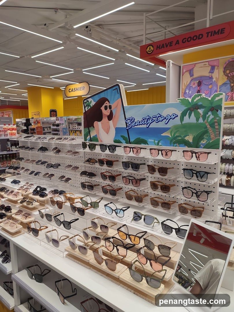 Sunglasses Display in Retail Store