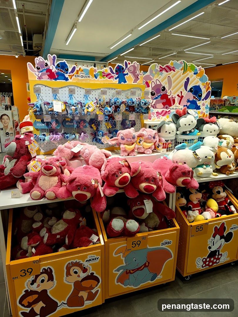 Disney plush toys display