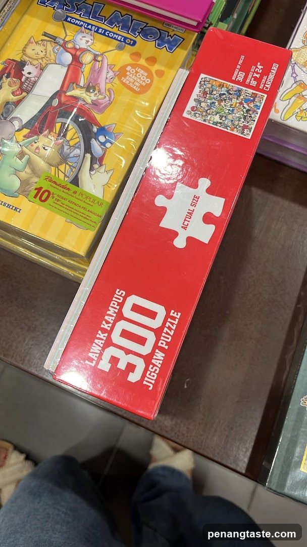 Jigsaw Puzzle Box on Shelf