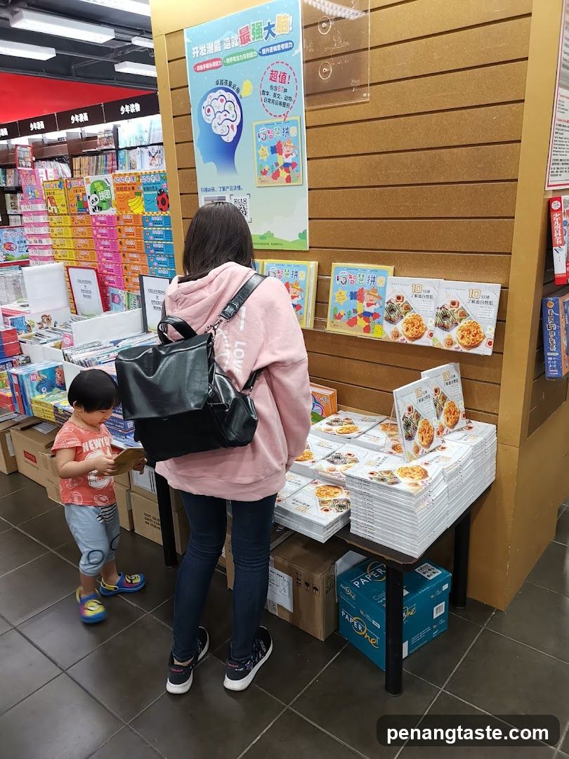 Inside a bookstore section
