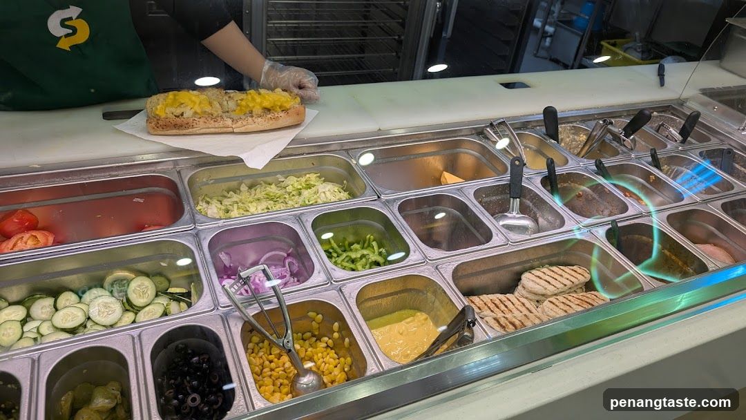 Subway sandwich counter
