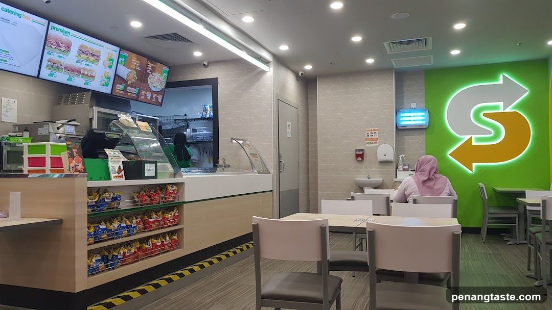 Subway restaurant interior