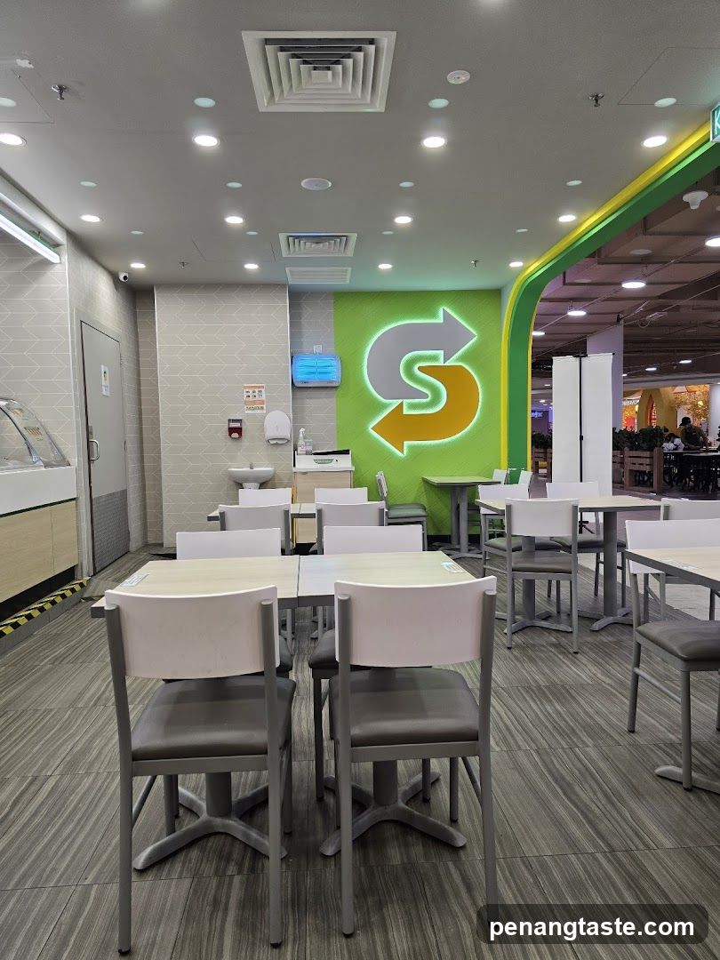 Subway restaurant interior