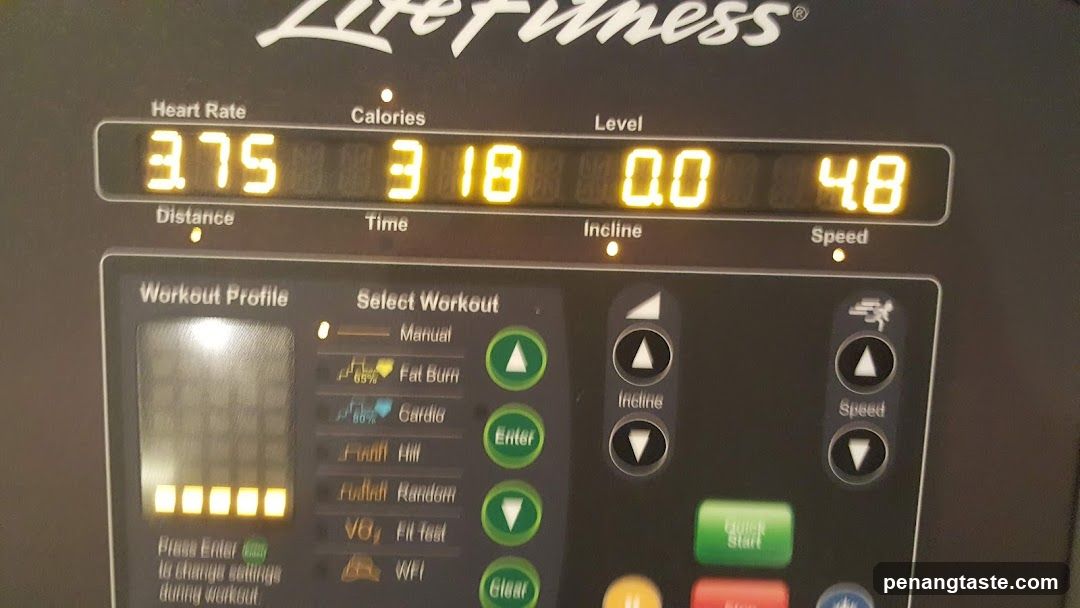 Life Fitness Treadmill Display