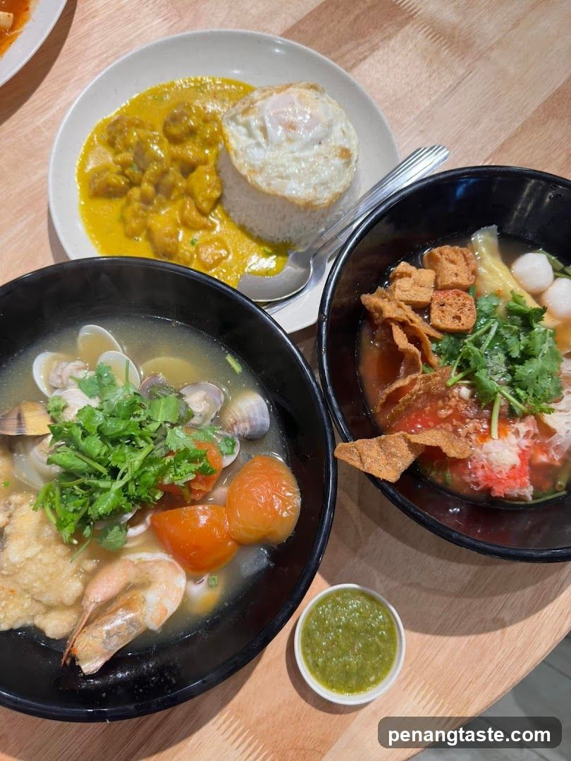 Asian Dishes on Wooden Table