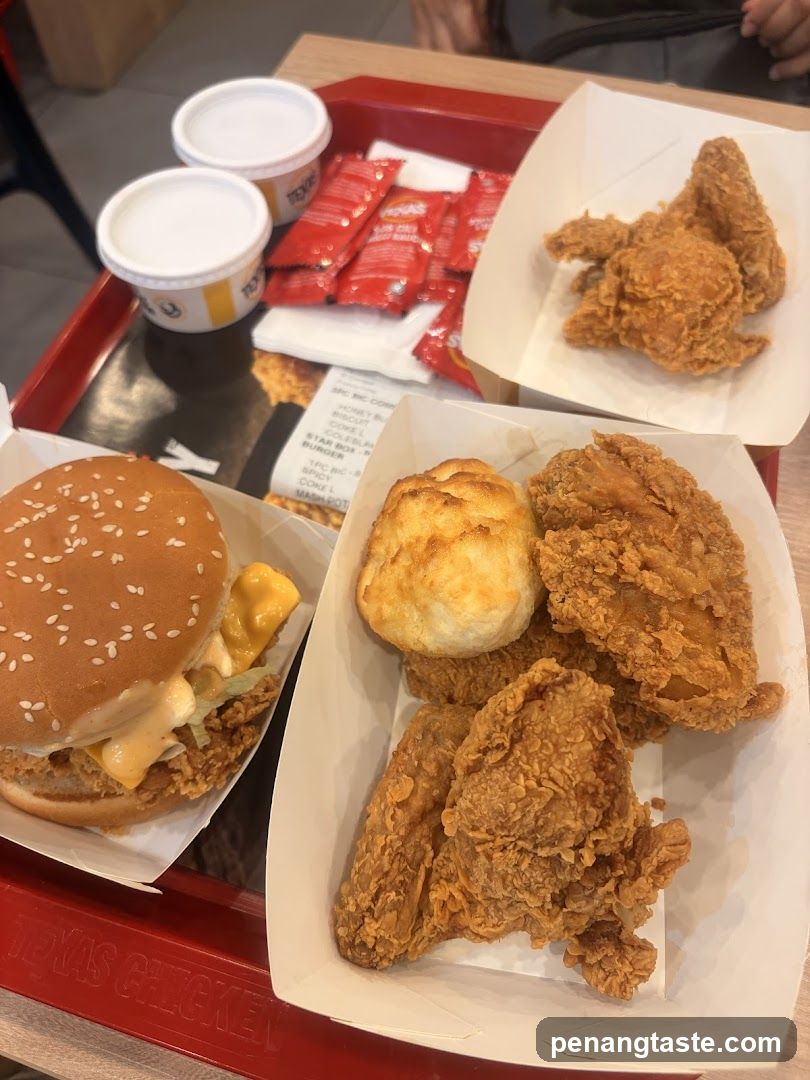 Fried Chicken and Burger Meal