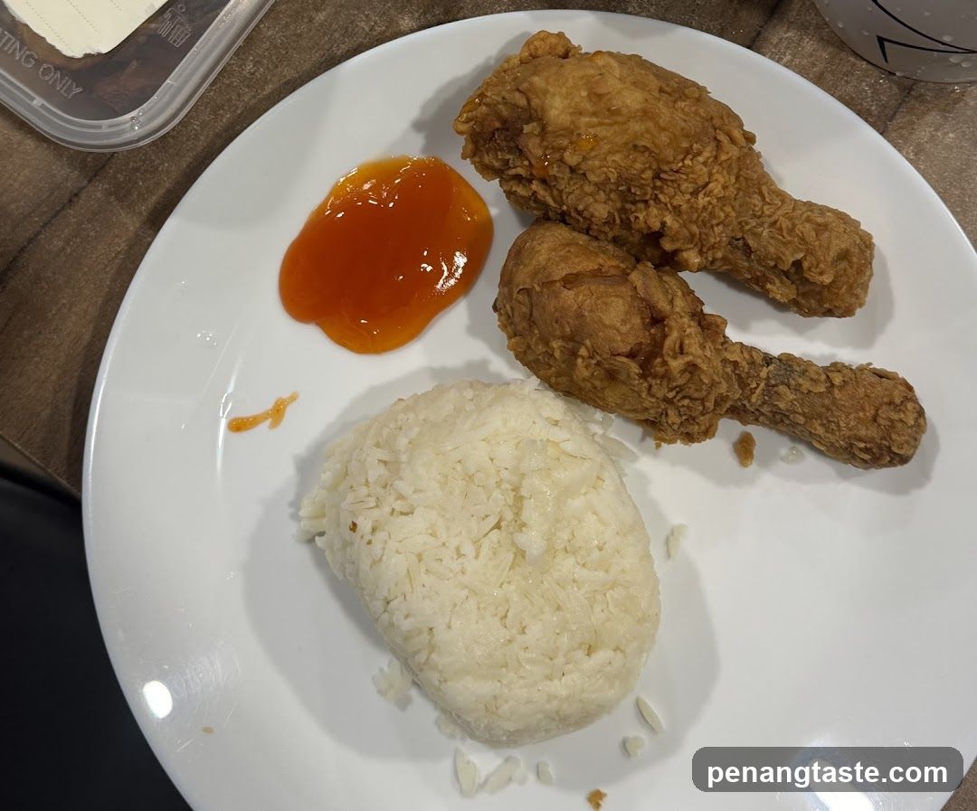 Fried Chicken and Rice Meal