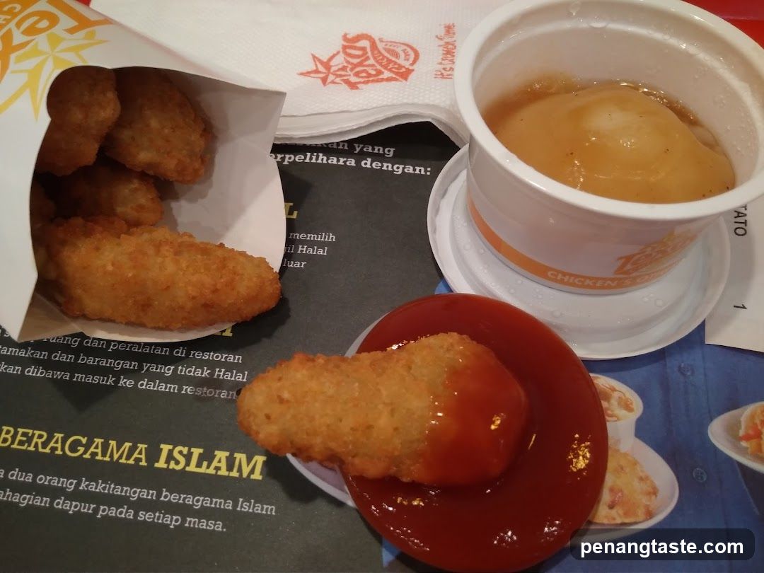 Food and printed material at restaurant