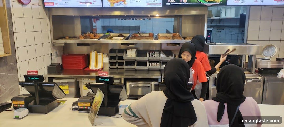Restaurant interior counter area