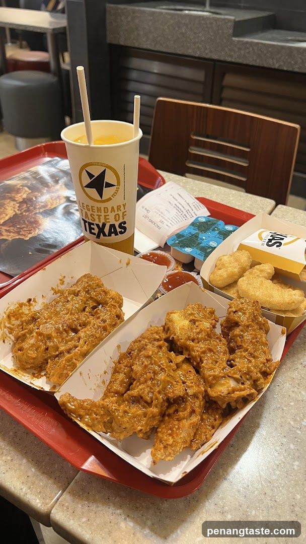 Texas-themed fast food meal