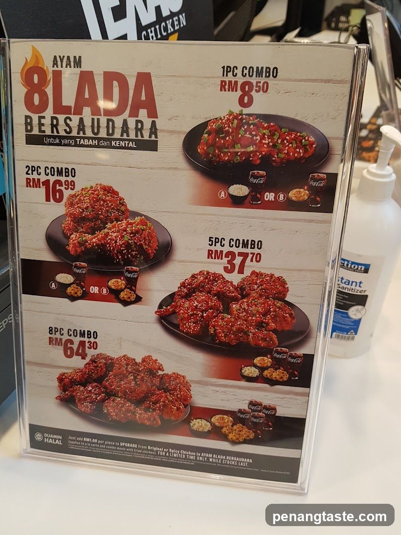 Ayam 8Lada Bersaudara Menu Board