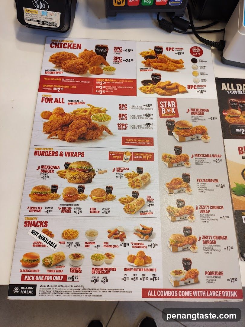 Coca-Cola & Texas Toast Menu