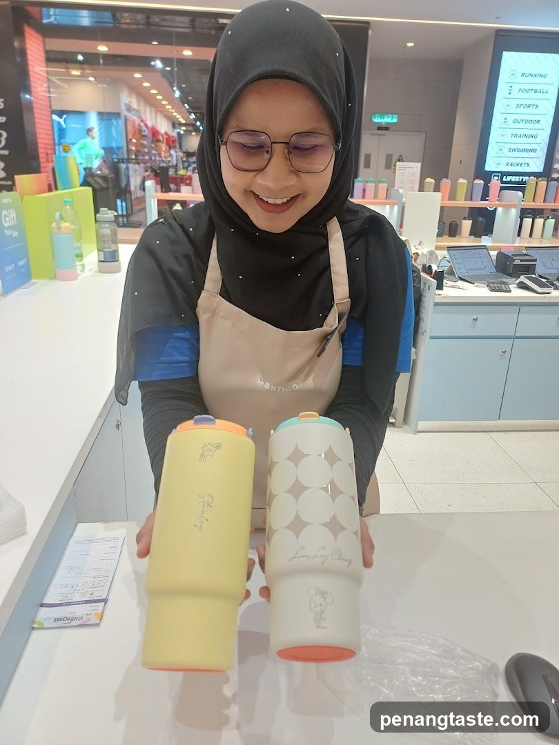 Staff holding products in store