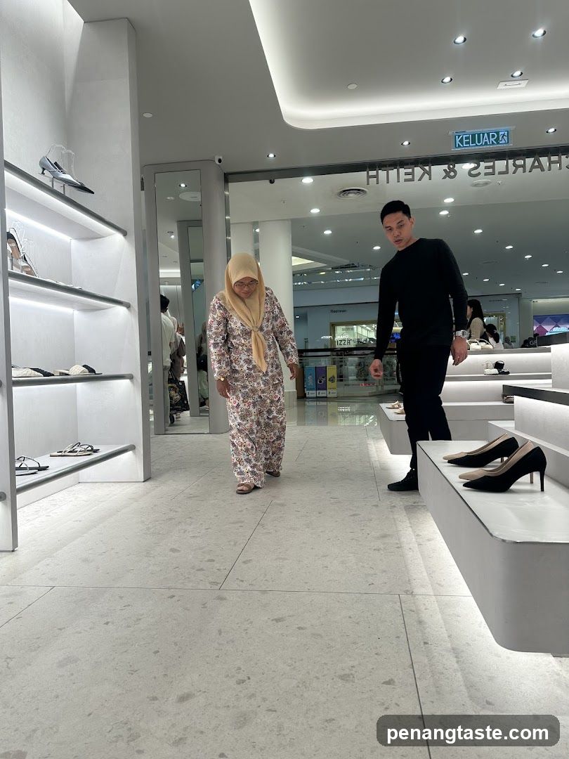 Interior of a shoe store