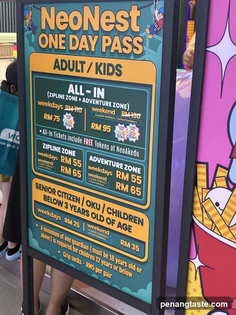 NeoNest One Day Pass Signage