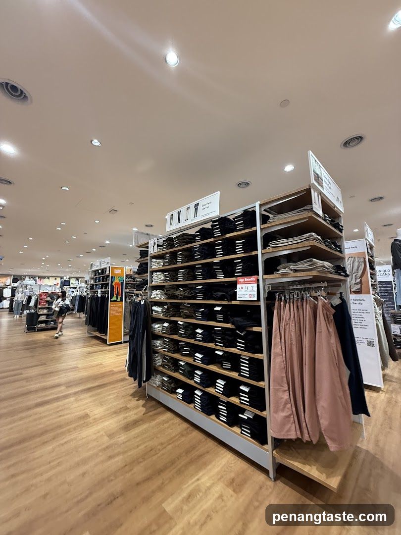 Interior of clothing store