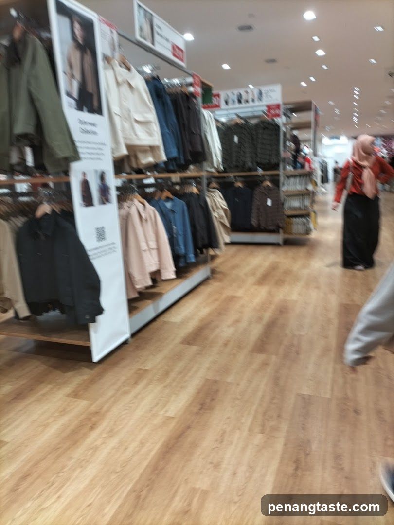 Interior of clothing store