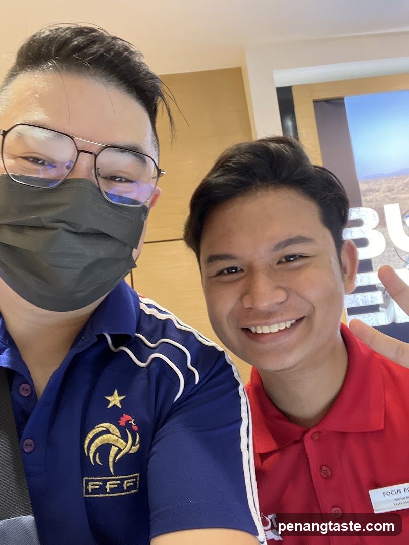 Two men taking a selfie